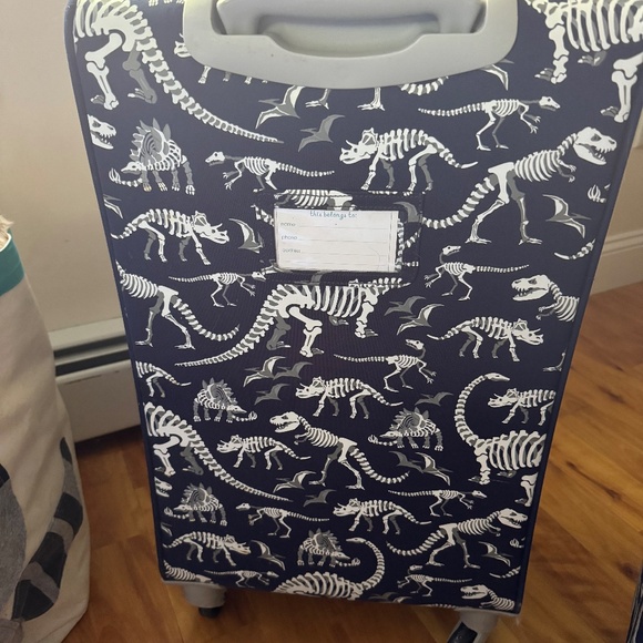 Pottery Barn Kids MacKenzie Large Spinner Luggage Gloves in the Dark Dino Print - Picture 3 of 5